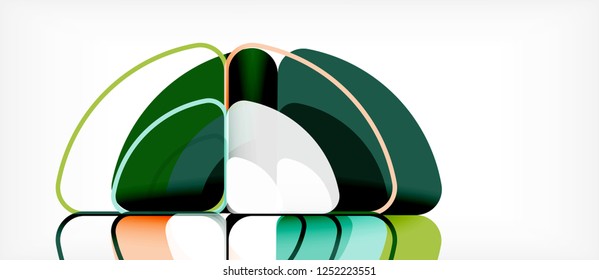 Circles and triangles geometric abstract background. Trendy abstract layout template for business or technology presentation or web brochure cover, wallpaper. Vector illustration