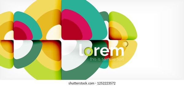 Circles and triangles geometric abstract background. Trendy abstract layout template for business or technology presentation or web brochure cover, wallpaper. Vector illustration