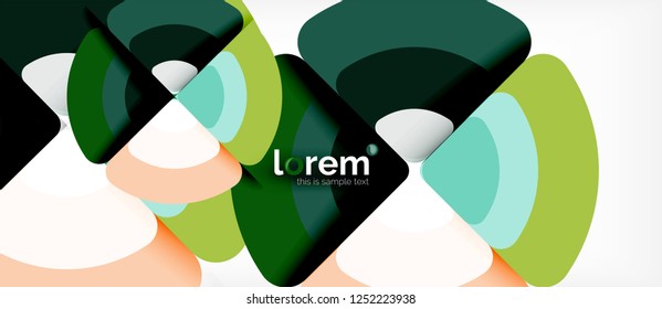 Circles and triangles geometric abstract background. Trendy abstract layout template for business or technology presentation or web brochure cover, wallpaper. Vector illustration