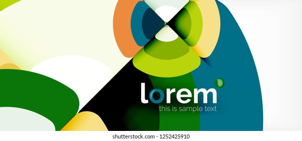 Circles and triangles geometric abstract background. Trendy abstract layout template for business or technology presentation or web brochure cover, wallpaper. Vector illustration