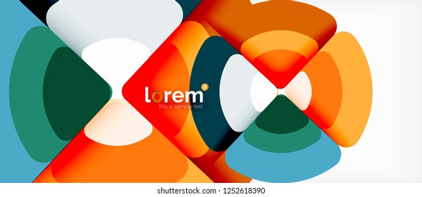 Circles and triangles geometric abstract background. Trendy abstract layout template for business or technology presentation or web brochure cover, wallpaper. Vector illustration
