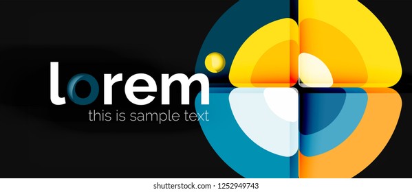 Circles and triangles geometric abstract background. Trendy abstract layout template for business or technology presentation or web brochure cover, wallpaper. Vector illustration