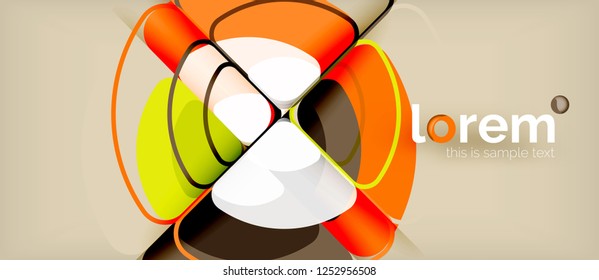 Circles and triangles geometric abstract background. Trendy abstract layout template for business or technology presentation or web brochure cover, wallpaper. Vector illustration