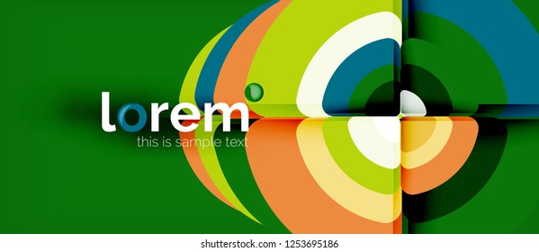 Circles and triangles geometric abstract background. Trendy abstract layout template for business or technology presentation or web brochure cover, wallpaper. Vector illustration