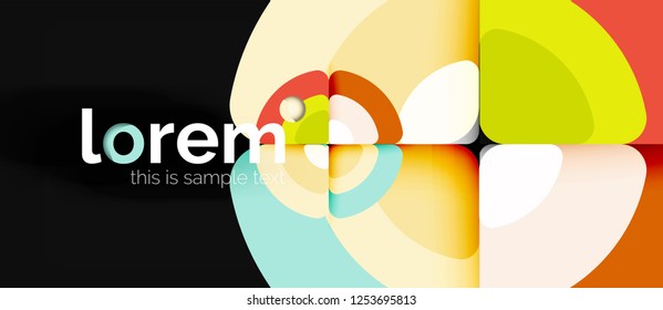 Circles and triangles geometric abstract background. Trendy abstract layout template for business or technology presentation or web brochure cover, wallpaper. Vector illustration