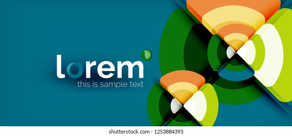 Circles and triangles geometric abstract background. Trendy abstract layout template for business or technology presentation or web brochure cover, wallpaper. Vector illustration