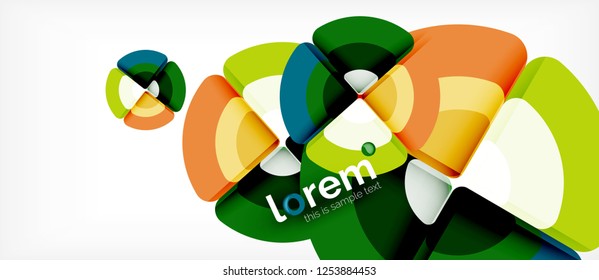 Circles and triangles geometric abstract background. Trendy abstract layout template for business or technology presentation or web brochure cover, wallpaper. Vector illustration