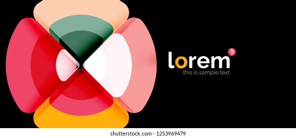 Circles and triangles geometric abstract background. Trendy abstract layout template for business or technology presentation or web brochure cover, wallpaper. Vector illustration