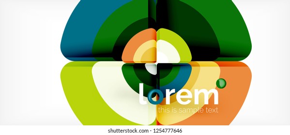 Circles and triangles geometric abstract background. Trendy abstract layout template for business or technology presentation or web brochure cover, wallpaper. Vector illustration