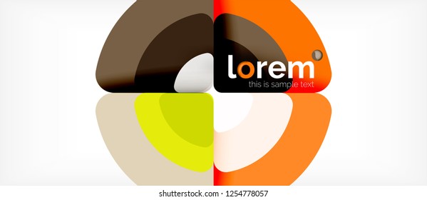 Circles and triangles geometric abstract background. Trendy abstract layout template for business or technology presentation or web brochure cover, wallpaper. Vector illustration