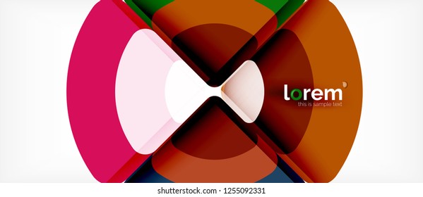 Circles and triangles geometric abstract background. Trendy abstract layout template for business or technology presentation or web brochure cover, wallpaper. Vector illustration