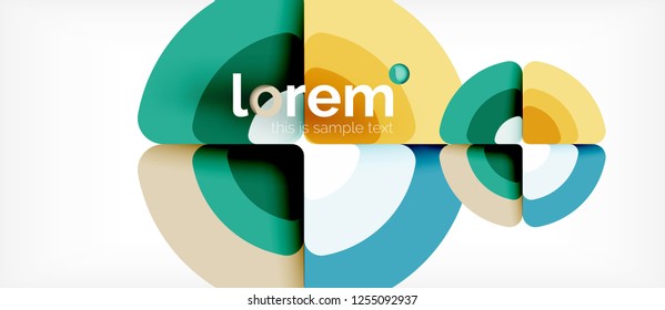 Circles and triangles geometric abstract background. Trendy abstract layout template for business or technology presentation or web brochure cover, wallpaper. Vector illustration