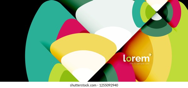 Circles and triangles geometric abstract background. Trendy abstract layout template for business or technology presentation or web brochure cover, wallpaper. Vector illustration