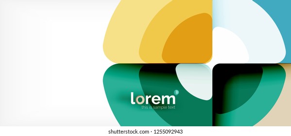Círculos y triángulos de fondo abstracto geométrico. Plantilla de diseño abstracto de moda para presentación de negocios o tecnología o portada de folletos web, fondo de pantalla. Ilustración del vector