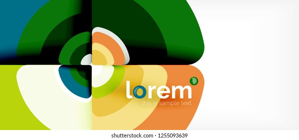 Circles and triangles geometric abstract background. Trendy abstract layout template for business or technology presentation or web brochure cover, wallpaper. Vector illustration