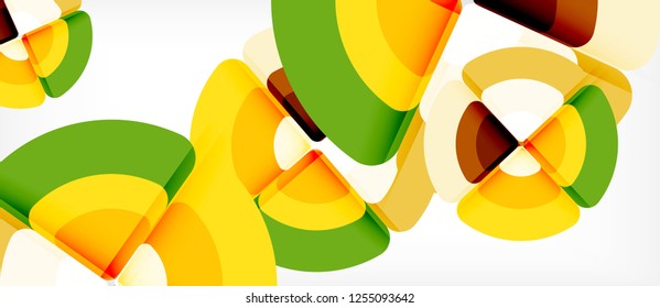 Circles and triangles geometric abstract background. Trendy abstract layout template for business or technology presentation or web brochure cover, wallpaper. Vector illustration