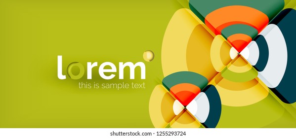 Circles and triangles geometric abstract background. Trendy abstract layout template for business or technology presentation or web brochure cover, wallpaper. Vector illustration
