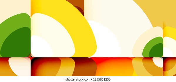 Circles and triangles geometric abstract background. Trendy abstract layout template for business or technology presentation or web brochure cover, wallpaper. Vector illustration