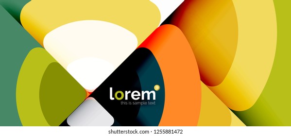 Circles and triangles geometric abstract background. Trendy abstract layout template for business or technology presentation or web brochure cover, wallpaper. Vector illustration