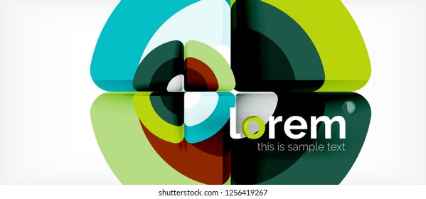 Circles and triangles geometric abstract background. Trendy abstract layout template for business or technology presentation or web brochure cover, wallpaper. Vector illustration