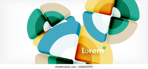 Circles and triangles geometric abstract background. Trendy abstract layout template for business or technology presentation or web brochure cover, wallpaper. Vector illustration