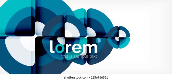 Circles and triangles geometric abstract background. Trendy abstract layout template for business or technology presentation or web brochure cover, wallpaper. Vector illustration