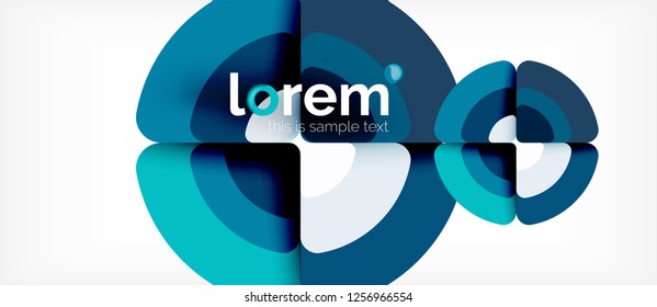 Circles and triangles geometric abstract background. Trendy abstract layout template for business or technology presentation or web brochure cover, wallpaper. Vector illustration