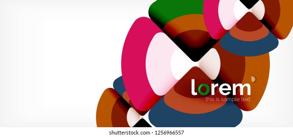 Circles and triangles geometric abstract background. Trendy abstract layout template for business or technology presentation or web brochure cover, wallpaper. Vector illustration