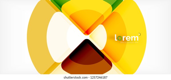 Circles and triangles geometric abstract background. Trendy abstract layout template for business or technology presentation or web brochure cover, wallpaper. Vector illustration