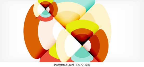 Circles and triangles geometric abstract background. Trendy abstract layout template for business or technology presentation or web brochure cover, wallpaper. Vector illustration