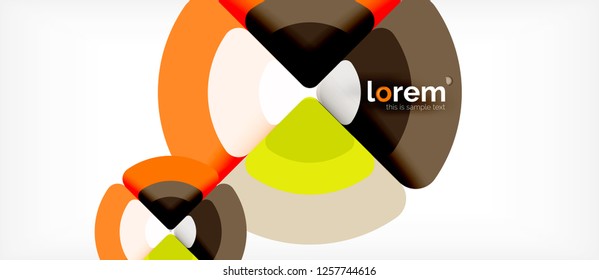Circles and triangles geometric abstract background. Trendy abstract layout template for business or technology presentation or web brochure cover, wallpaper. Vector illustration