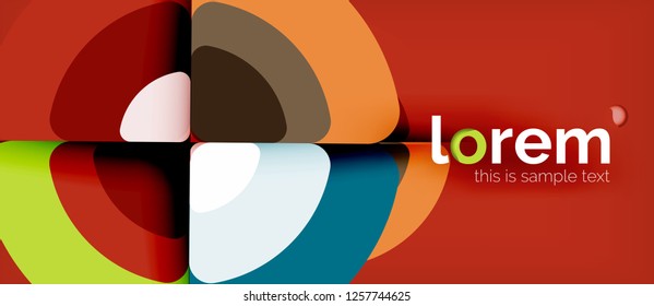 Circles and triangles geometric abstract background. Trendy abstract layout template for business or technology presentation or web brochure cover, wallpaper. Vector illustration