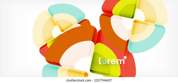 Circles and triangles geometric abstract background. Trendy abstract layout template for business or technology presentation or web brochure cover, wallpaper. Vector illustration