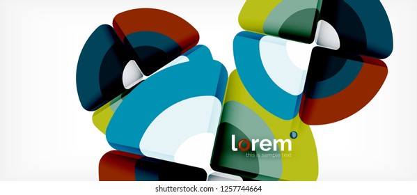 Circles and triangles geometric abstract background. Trendy abstract layout template for business or technology presentation or web brochure cover, wallpaper. Vector illustration