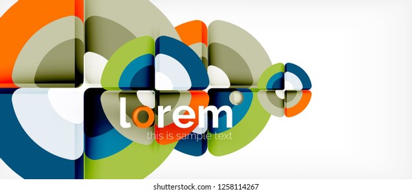 Circles and triangles geometric abstract background. Trendy abstract layout template for business or technology presentation or web brochure cover, wallpaper. Vector illustration