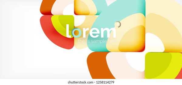 Kreise und Dreiecke, geometrischer abstrakter Hintergrund. Trendy abstrakte Layout-Vorlage für Geschäfts- oder Technologiepräsentation oder Web-Broschüre Titelbild, Bildschirmhintergrund. Vektorgrafik