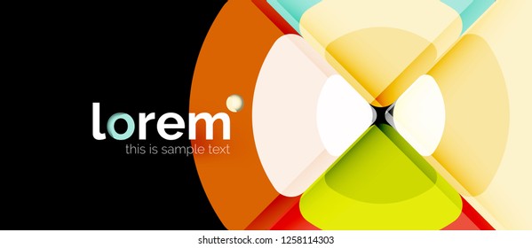 Circles and triangles geometric abstract background. Trendy abstract layout template for business or technology presentation or web brochure cover, wallpaper. Vector illustration