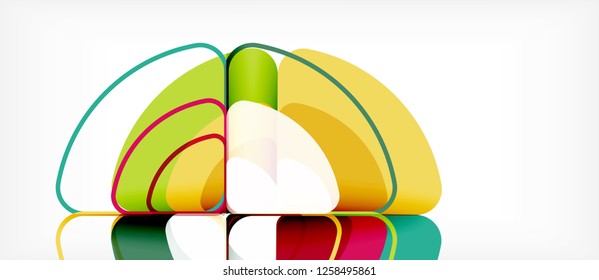 Circles and triangles geometric abstract background. Trendy abstract layout template for business or technology presentation or web brochure cover, wallpaper. Vector illustration