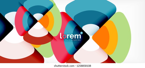 Circles and triangles geometric abstract background. Trendy abstract layout template for business or technology presentation or web brochure cover, wallpaper. Vector illustration