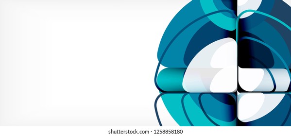 Circles and triangles geometric abstract background. Trendy abstract layout template for business or technology presentation or web brochure cover, wallpaper. Vector illustration