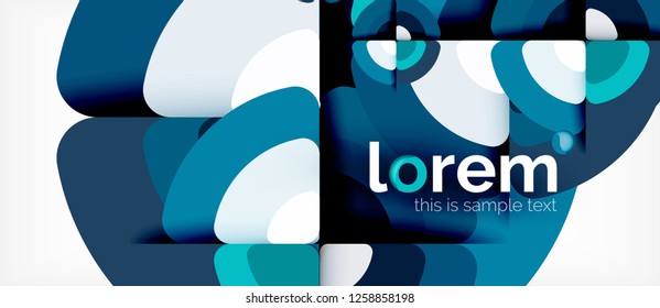 Circles and triangles geometric abstract background. Trendy abstract layout template for business or technology presentation or web brochure cover, wallpaper. Vector illustration