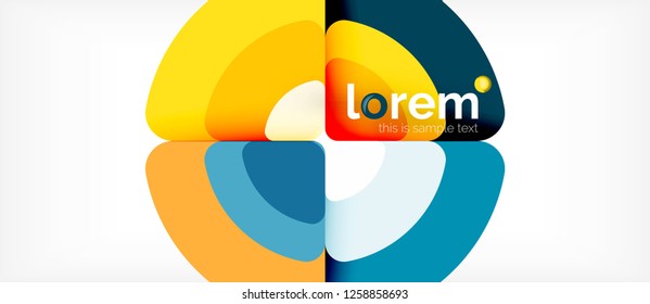 Círculos e triângulos com fundo abstrato geométrico. Modelo de layout abstrato moderno para apresentação de negócios ou tecnologia ou capa de brochura da web, papel de parede. Ilustração vetorial