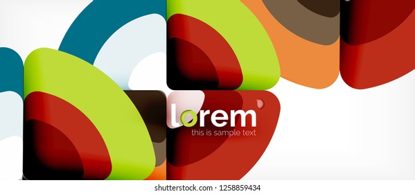 Circles and triangles geometric abstract background. Trendy abstract layout template for business or technology presentation or web brochure cover, wallpaper. Vector illustration