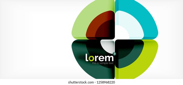 Circles and triangles geometric abstract background. Trendy abstract layout template for business or technology presentation or web brochure cover, wallpaper. Vector illustration