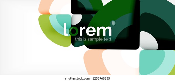 Círculos y triángulos de fondo abstracto geométrico. Plantilla de diseño abstracto de moda para presentación de negocios o tecnología o portada de folletos web, fondo de pantalla. Ilustración del vector