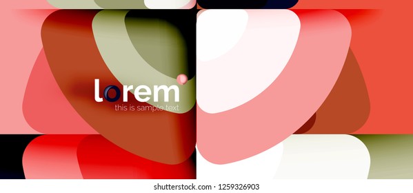Círculos y triángulos de fondo abstracto geométrico. Plantilla de diseño abstracto de moda para presentación de negocios o tecnología o portada de folletos web, fondo de pantalla. Ilustración del vector