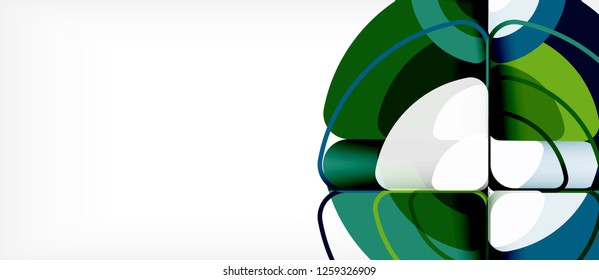 Circles and triangles geometric abstract background. Trendy abstract layout template for business or technology presentation or web brochure cover, wallpaper. Vector illustration