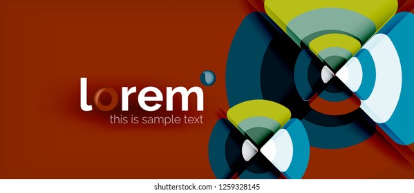 Circles and triangles geometric abstract background. Trendy abstract layout template for business or technology presentation or web brochure cover, wallpaper. Vector illustration