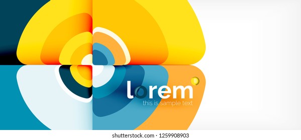 Circles and triangles geometric abstract background. Trendy abstract layout template for business or technology presentation or web brochure cover, wallpaper. Vector illustration