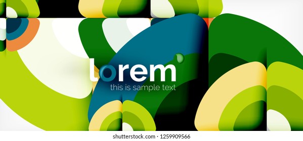 Circles and triangles geometric abstract background. Trendy abstract layout template for business or technology presentation or web brochure cover, wallpaper. Vector illustration